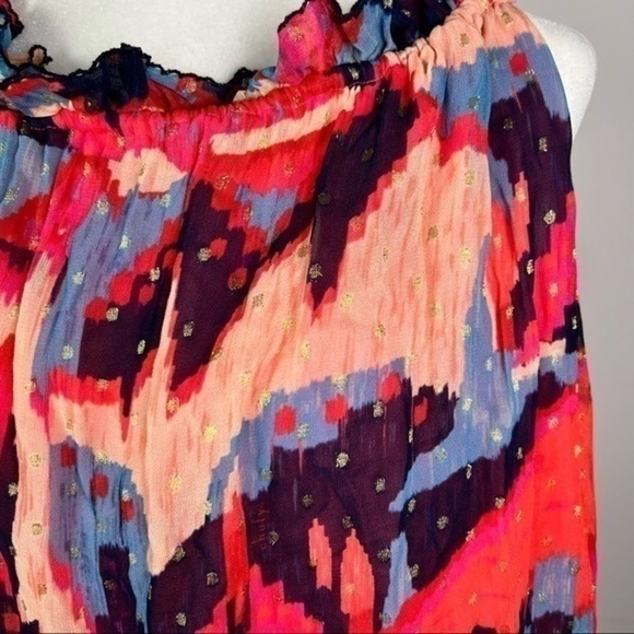 CHUFY womens Printed Halterneck Blouse size medium - Picture 4 of 12